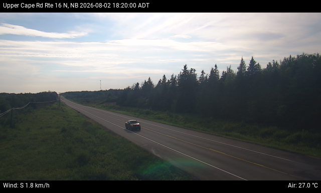 Web Cam image of Upper Cape Road (NB Highway 16)