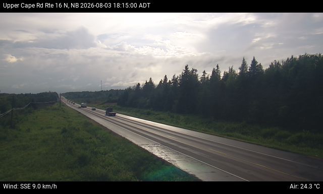 Web Cam image of Upper Cape Road (NB Highway 16)
