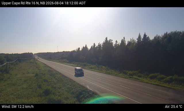 Web Cam image of Upper Cape Road (NB Highway 16)