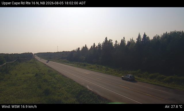 Web Cam image of Upper Cape Road (NB Highway 16)