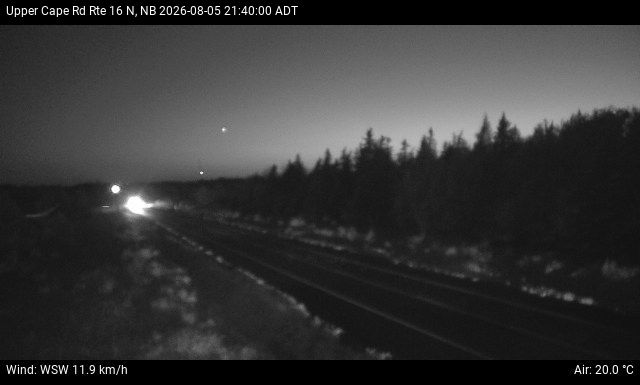 Web Cam image of Upper Cape Road (NB Highway 16)