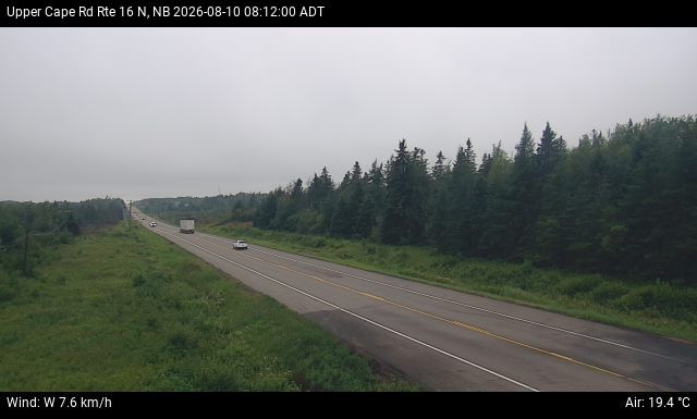 Web Cam image of Upper Cape Road (NB Highway 16)