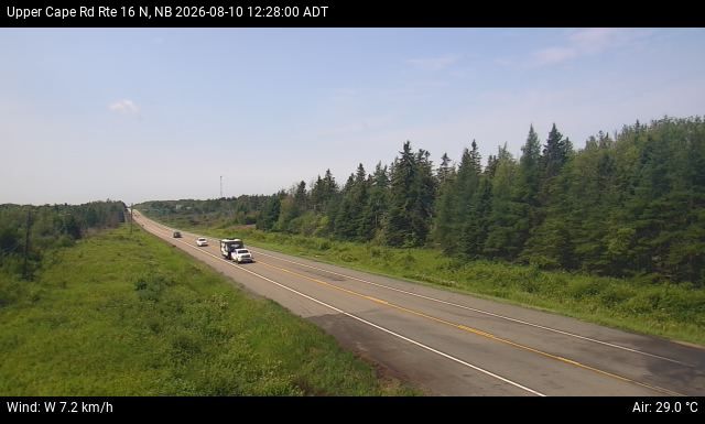 Web Cam image of Upper Cape Road (NB Highway 16)