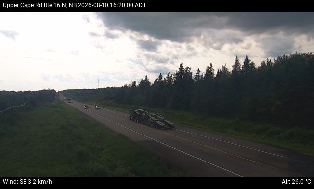 Web Cam image of Upper Cape Road (NB Highway 16)
