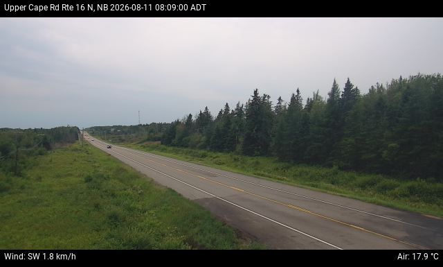 Web Cam image of Upper Cape Road (NB Highway 16)