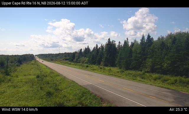 Web Cam image of Upper Cape Road (NB Highway 16)