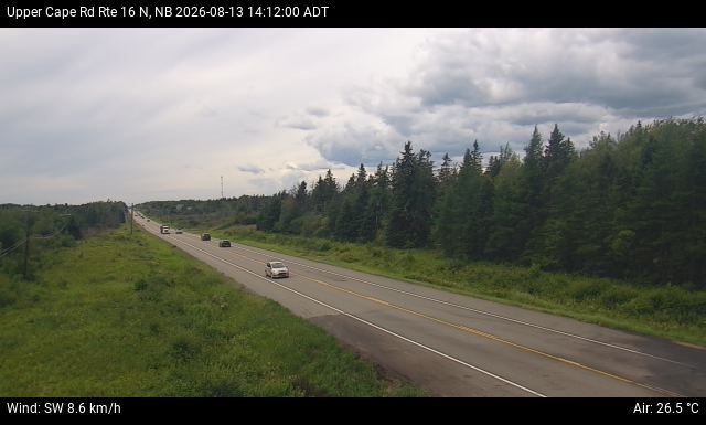 Web Cam image of Upper Cape Road (NB Highway 16)