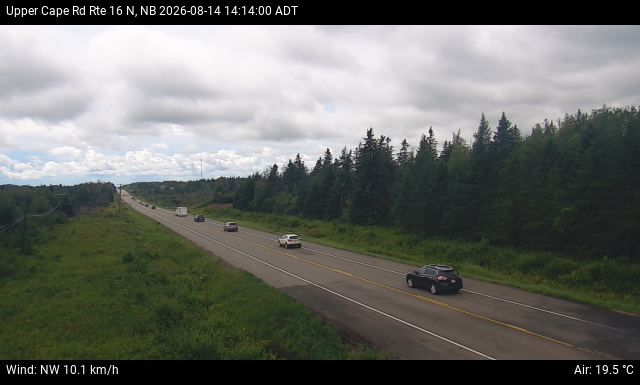 Web Cam image of Upper Cape Road (NB Highway 16)