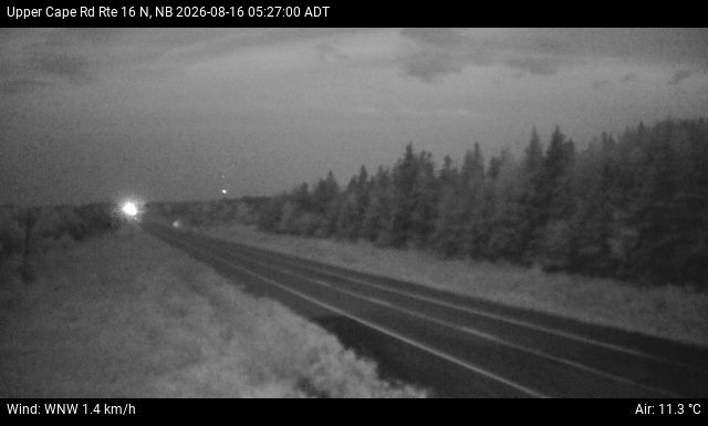Web Cam image of Upper Cape Road (NB Highway 16)