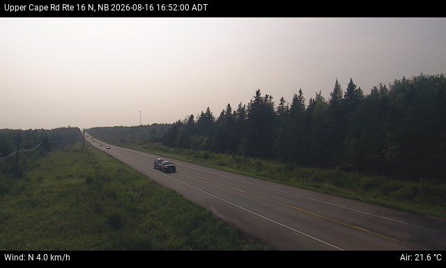 Web Cam image of Upper Cape Road (NB Highway 16)