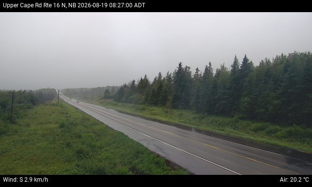 Web Cam image of Upper Cape Road (NB Highway 16)