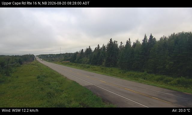 Web Cam image of Upper Cape Road (NB Highway 16)
