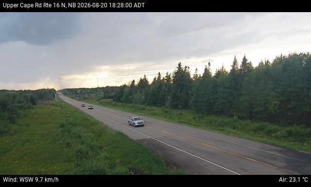Web Cam image of Upper Cape Road (NB Highway 16)
