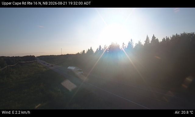 Web Cam image of Upper Cape Road (NB Highway 16)