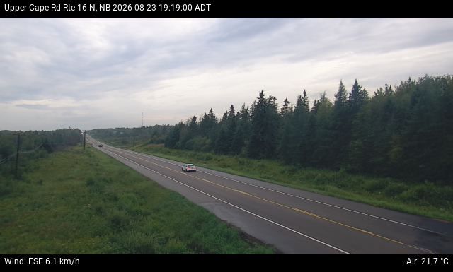 Web Cam image of Upper Cape Road (NB Highway 16)