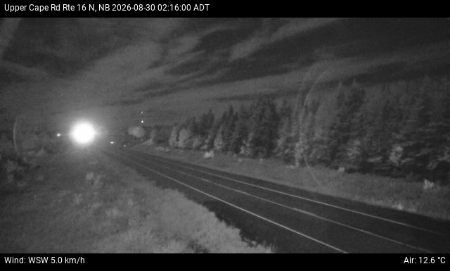 Web Cam image of Upper Cape Road (NB Highway 16)