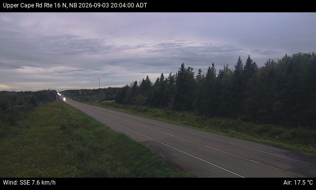 Web Cam image of Upper Cape Road (NB Highway 16)