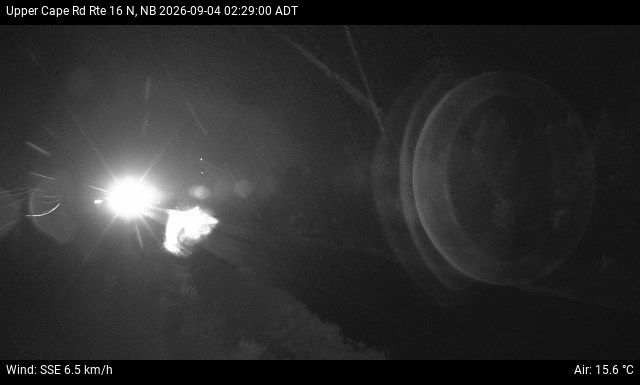Web Cam image of Upper Cape Road (NB Highway 16)