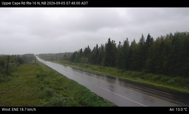 Web Cam image of Upper Cape Road (NB Highway 16)