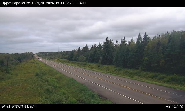 Web Cam image of Upper Cape Road (NB Highway 16)