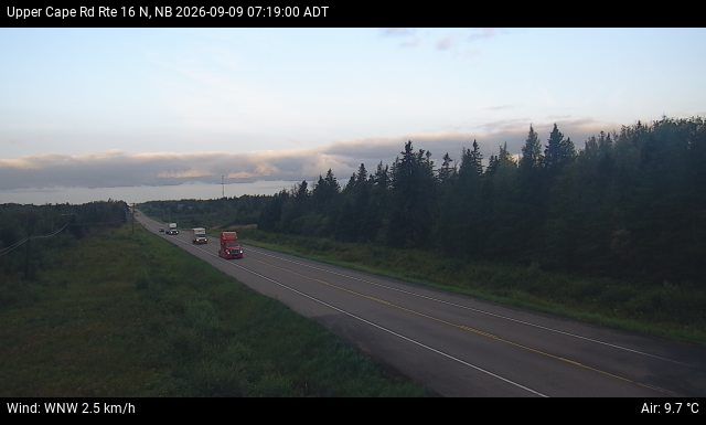 Web Cam image of Upper Cape Road (NB Highway 16)