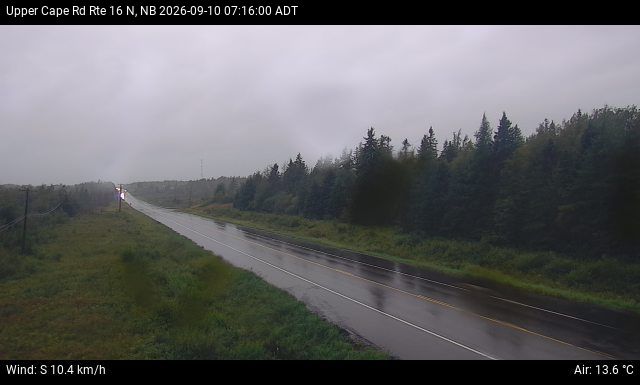 Web Cam image of Upper Cape Road (NB Highway 16)