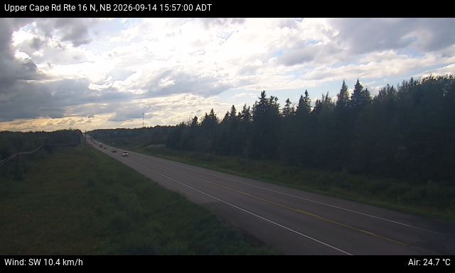Web Cam image of Upper Cape Road (NB Highway 16)