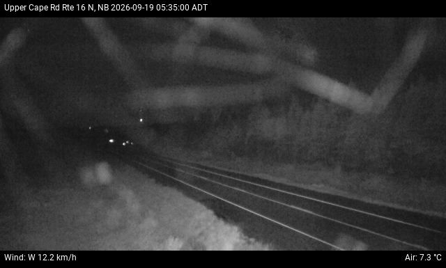 Web Cam image of Upper Cape Road (NB Highway 16)