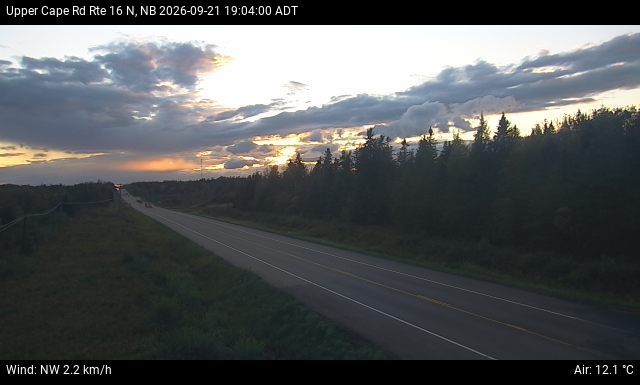 Web Cam image of Upper Cape Road (NB Highway 16)