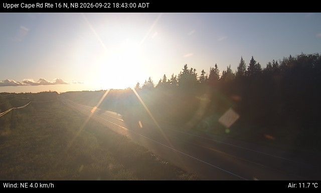 Web Cam image of Upper Cape Road (NB Highway 16)
