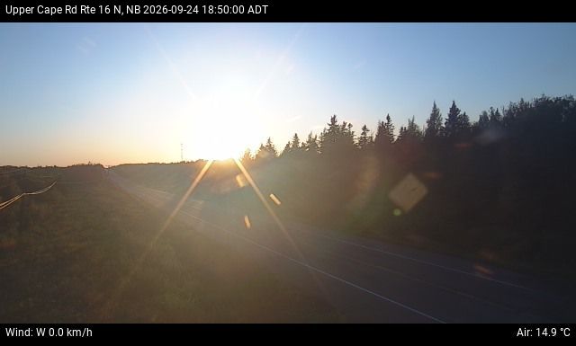 Web Cam image of Upper Cape Road (NB Highway 16)