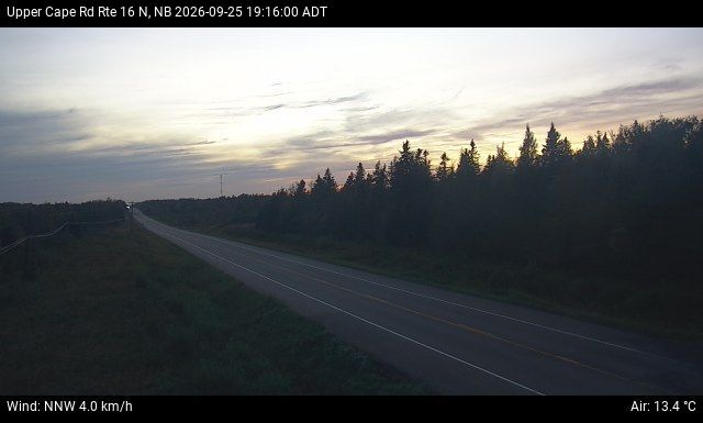 Web Cam image of Upper Cape Road (NB Highway 16)