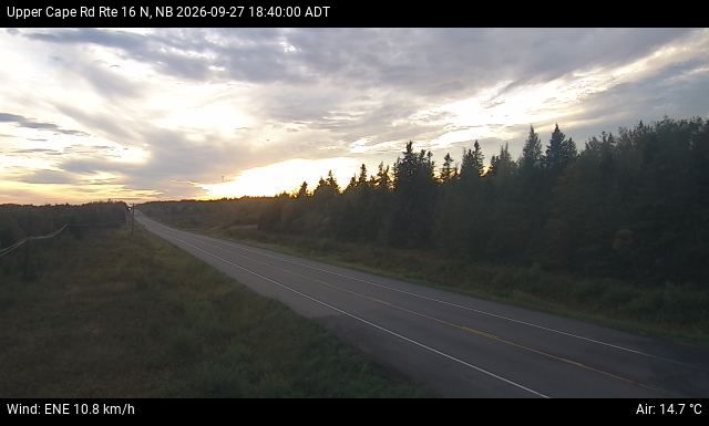 Web Cam image of Upper Cape Road (NB Highway 16)