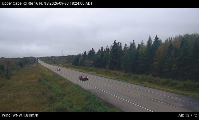 Web Cam image of Upper Cape Road (NB Highway 16)