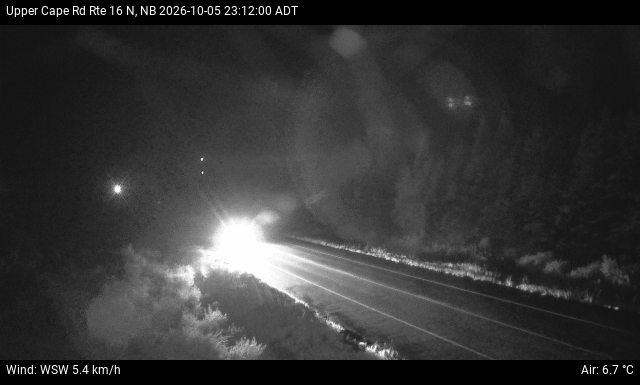 Web Cam image of Upper Cape Road (NB Highway 16)