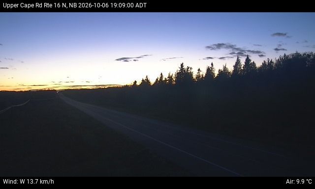 Web Cam image of Upper Cape Road (NB Highway 16)