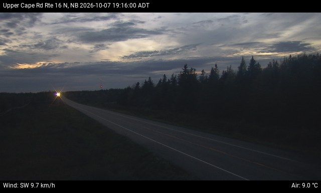 Web Cam image of Upper Cape Road (NB Highway 16)
