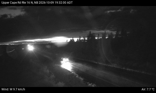 Web Cam image of Upper Cape Road (NB Highway 16)