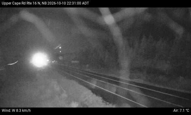 Web Cam image of Upper Cape Road (NB Highway 16)