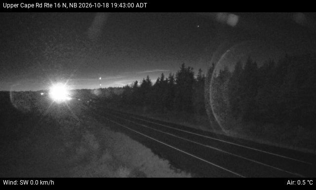 Web Cam image of Upper Cape Road (NB Highway 16)
