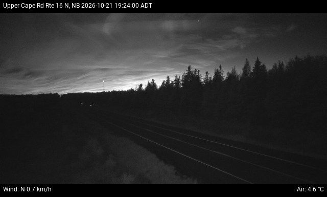 Web Cam image of Upper Cape Road (NB Highway 16)