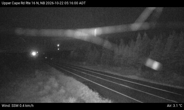 Web Cam image of Upper Cape Road (NB Highway 16)