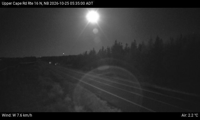 Web Cam image of Upper Cape Road (NB Highway 16)