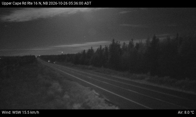 Web Cam image of Upper Cape Road (NB Highway 16)