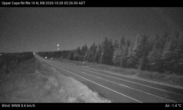 Web Cam image of Upper Cape Road (NB Highway 16)