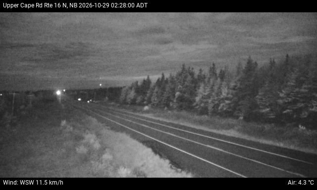 Web Cam image of Upper Cape Road (NB Highway 16)