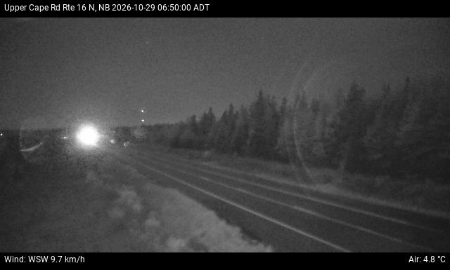 Web Cam image of Upper Cape Road (NB Highway 16)