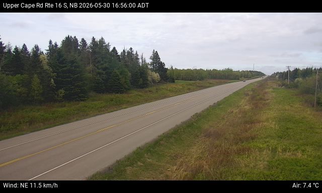 Web Cam image of Upper Cape Road (NB Highway 16)