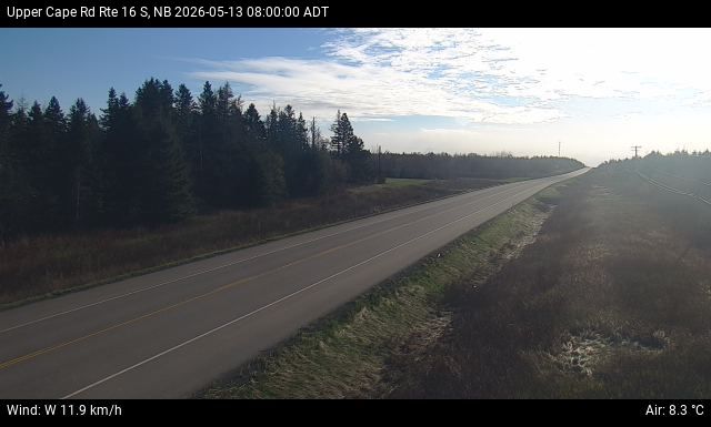 Web Cam image of Upper Cape Road (NB Highway 16)