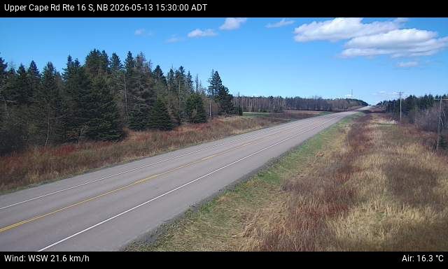 Web Cam image of Upper Cape Road (NB Highway 16)